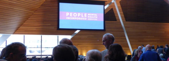 Group watching powerpoint presentation